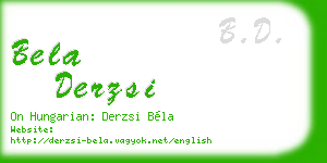 bela derzsi business card