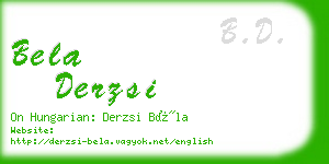 bela derzsi business card